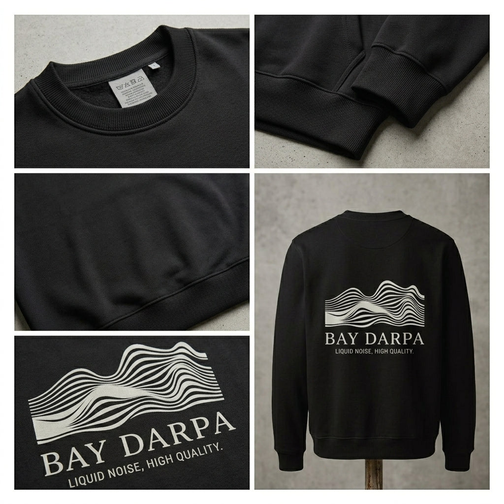 Sudadera Bay Darpa Liquid Noise Organic Crewneck [🌱 Sostenible]