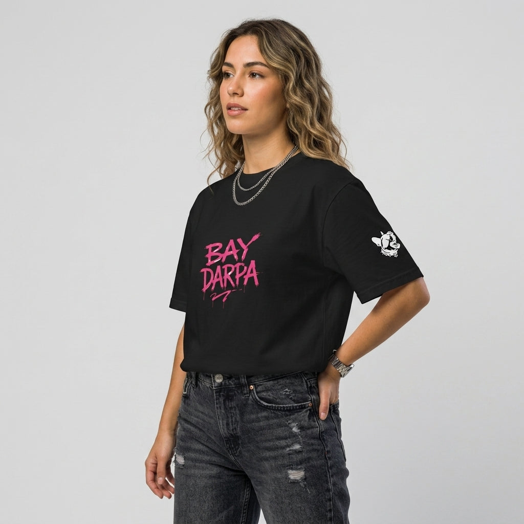 Camiseta unisex Oversize «Bay Darpa» Pink Graffiti