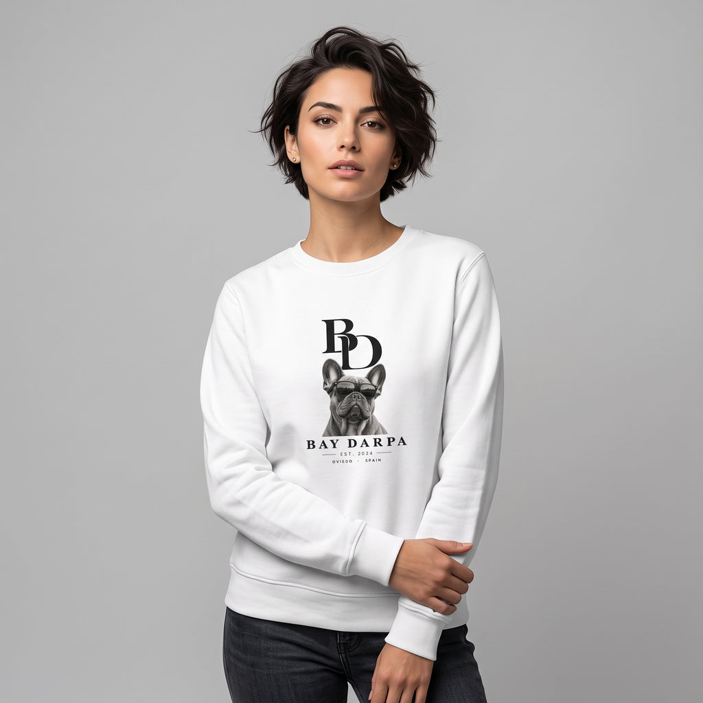 Sudadera Orgánica «Cool Frenchie» unisex 🌱 Sostenible